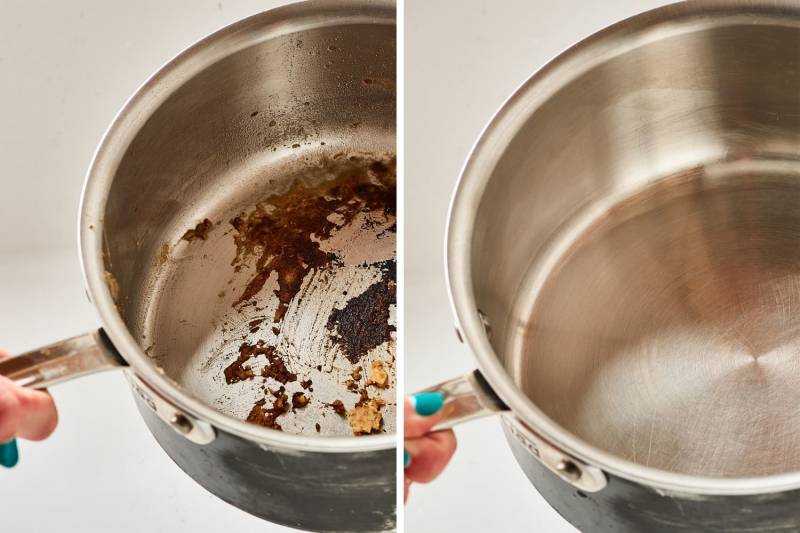 Как отмыть кастрюлю от пригоревшей каши с помощью подручных и профессиональных средств