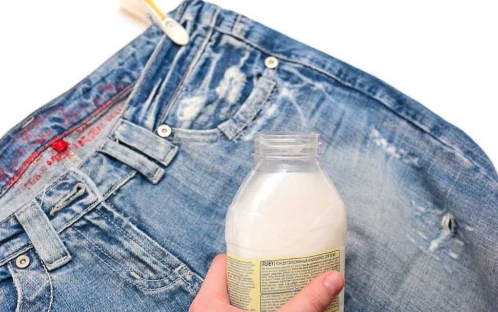 Белое пятно на джинсах чем закрасить в домашних условиях: описание, фото