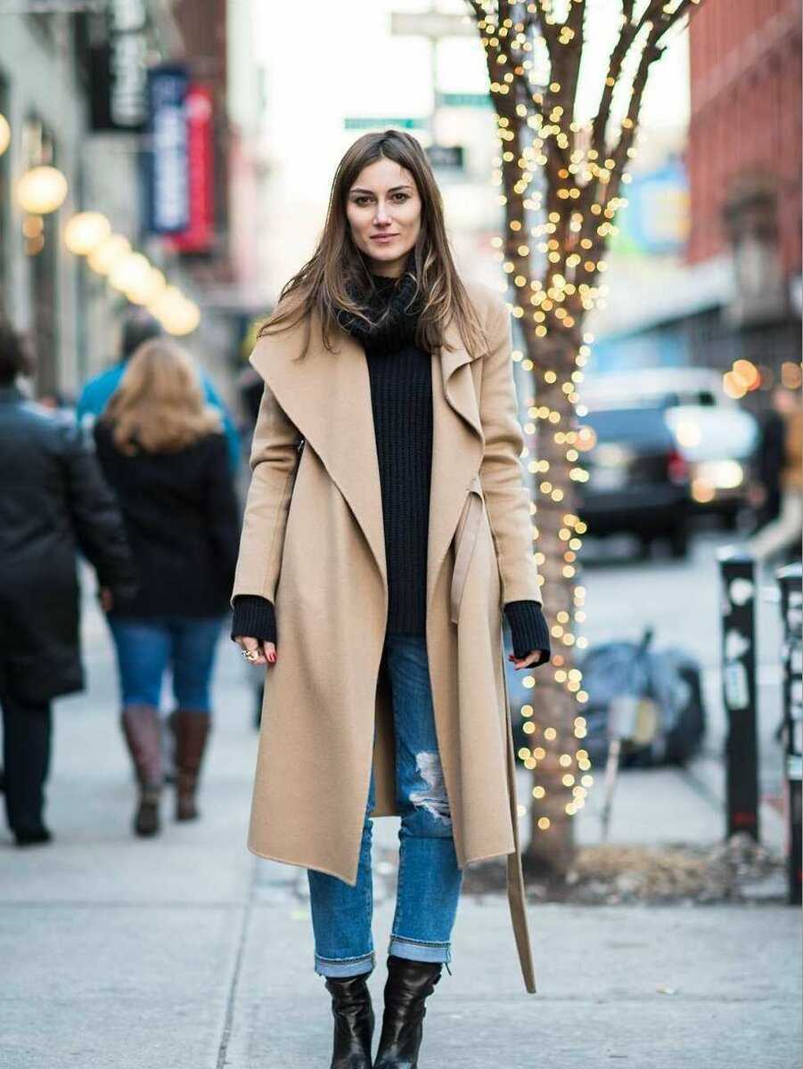 С чем носить женское пальто оверсайз — модные луки