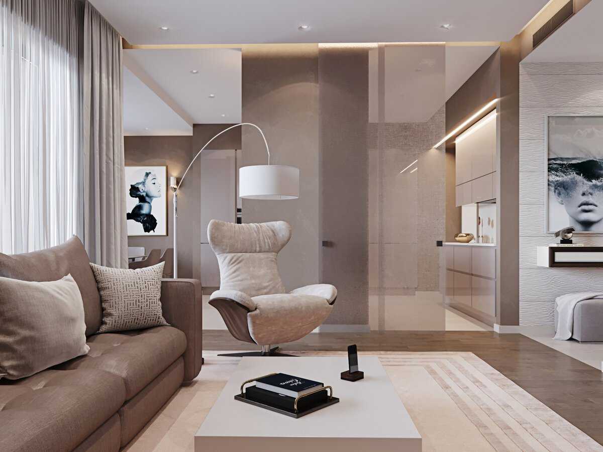 Дизайн гостиной комнаты 19 кв. м. в панельном доме: фото интерьеров