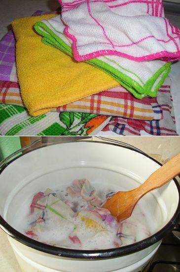 💦 как отстирать кухонные полотенца от въевшихся пятен: порядок работы