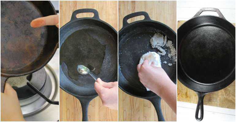 Как очистить чугунную сковородку от ржавчины: методы, средства, профилактика