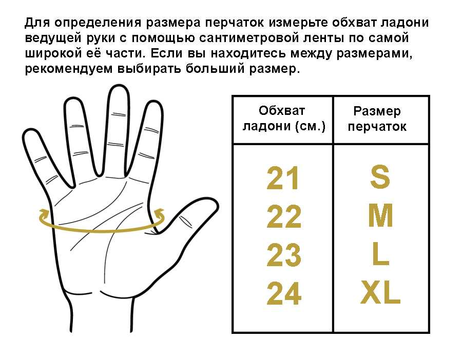 Как определить размер перчаток