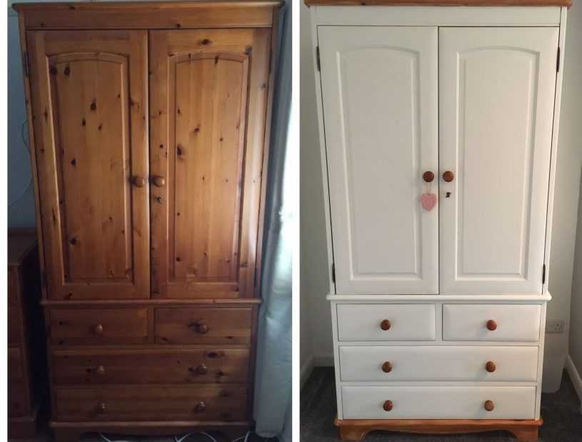 Как обновить и покрасить старый шкаф своими руками фото