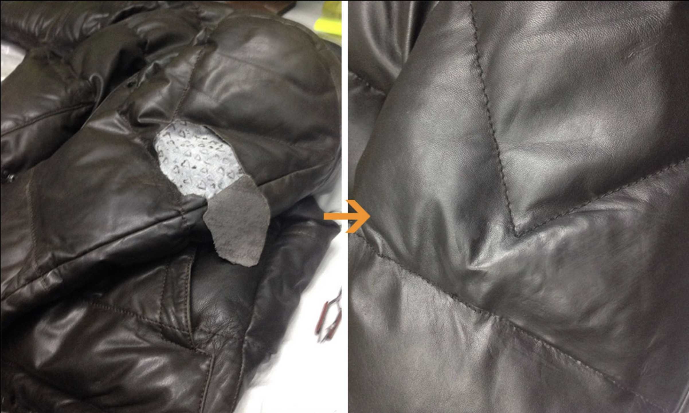 Как заделать порез на куртке