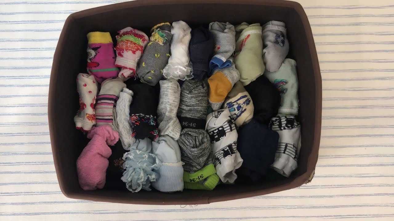 Простые способы складывания носков, организация места для их хранения